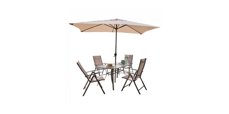 Conjunto Sillas Mesa Y Parasol Malaga