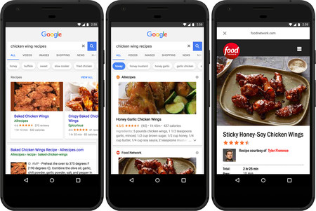 La aplicación de Google mejora la búsqueda de recetas con su nuevo carrusel de sugerencias