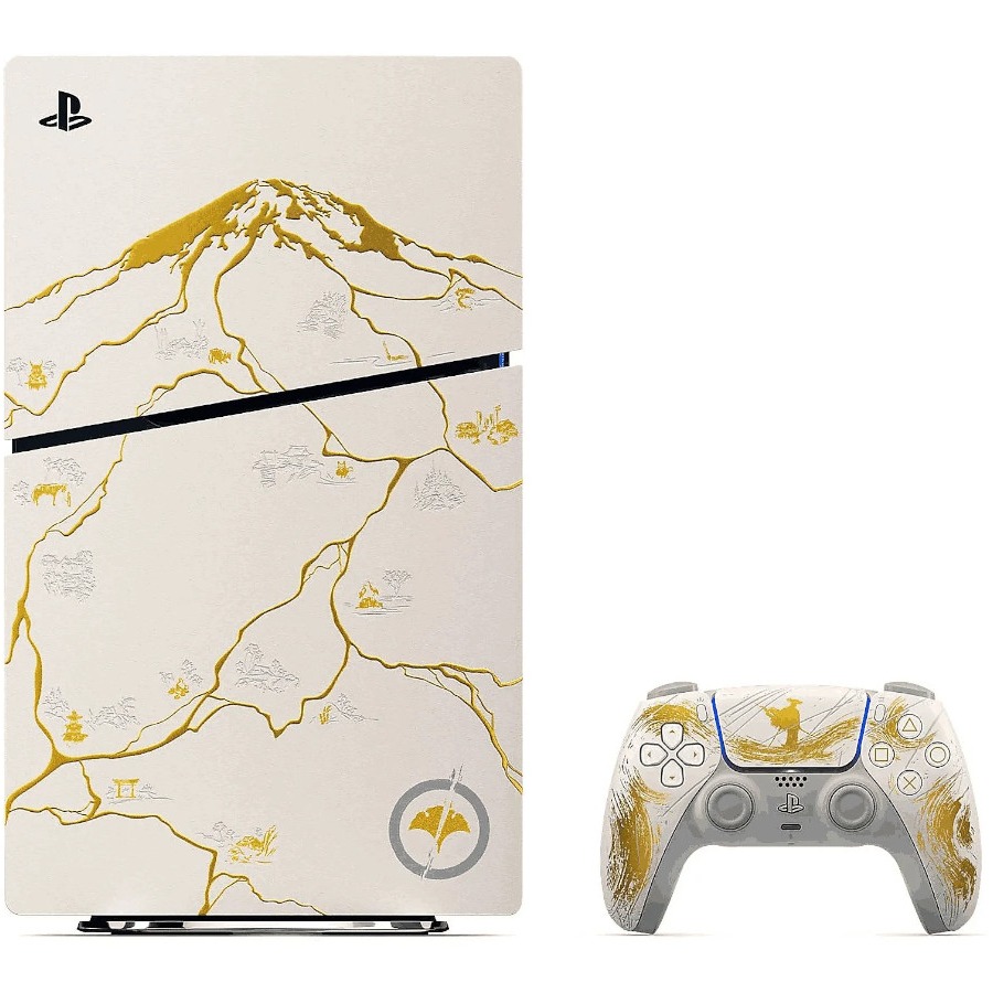 PlayStation 5 Slim estándar - Edición limitada Gold de Ghost of Yotei
