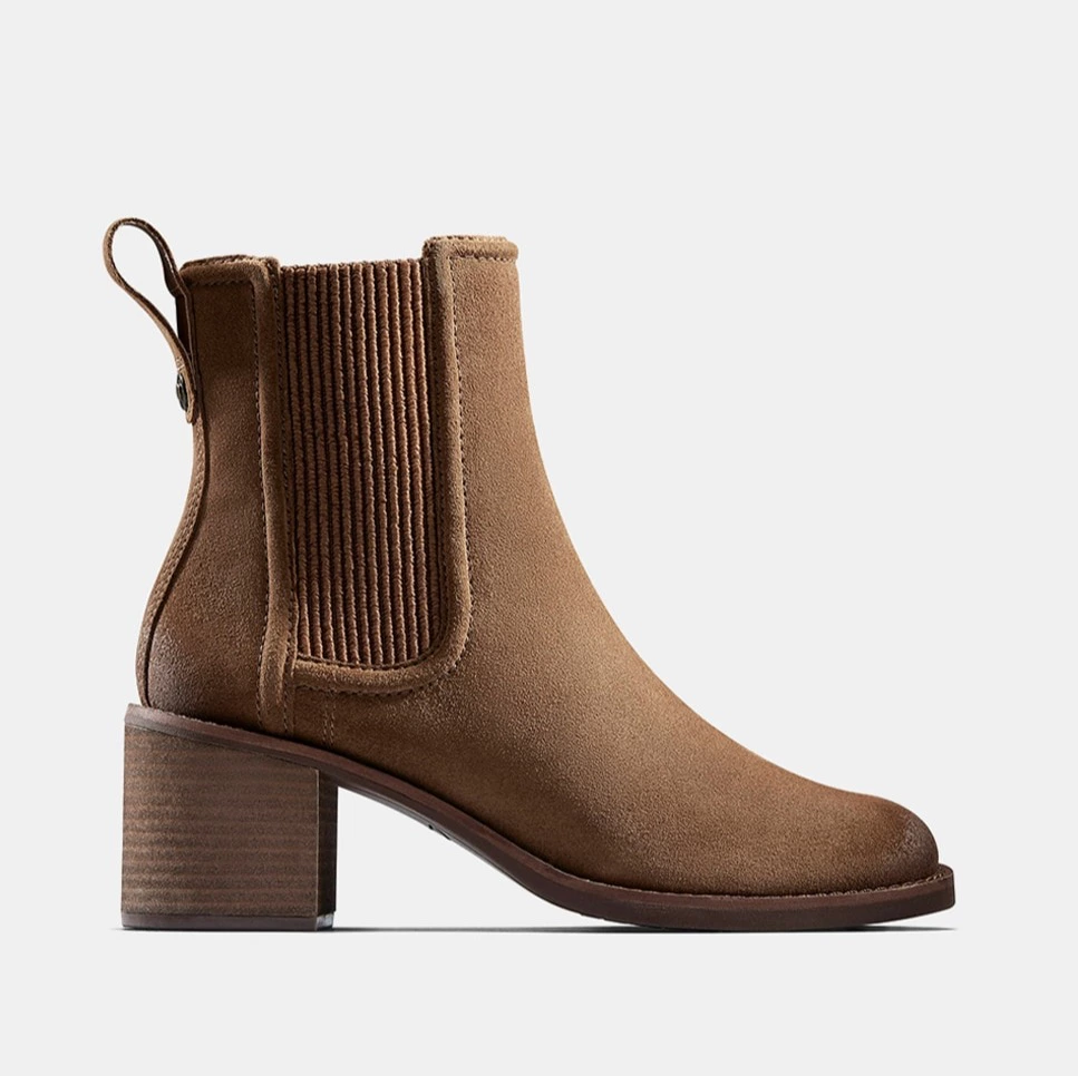 Botines Chamberly Top de mujer chelsea en cuero con suela de goma
  