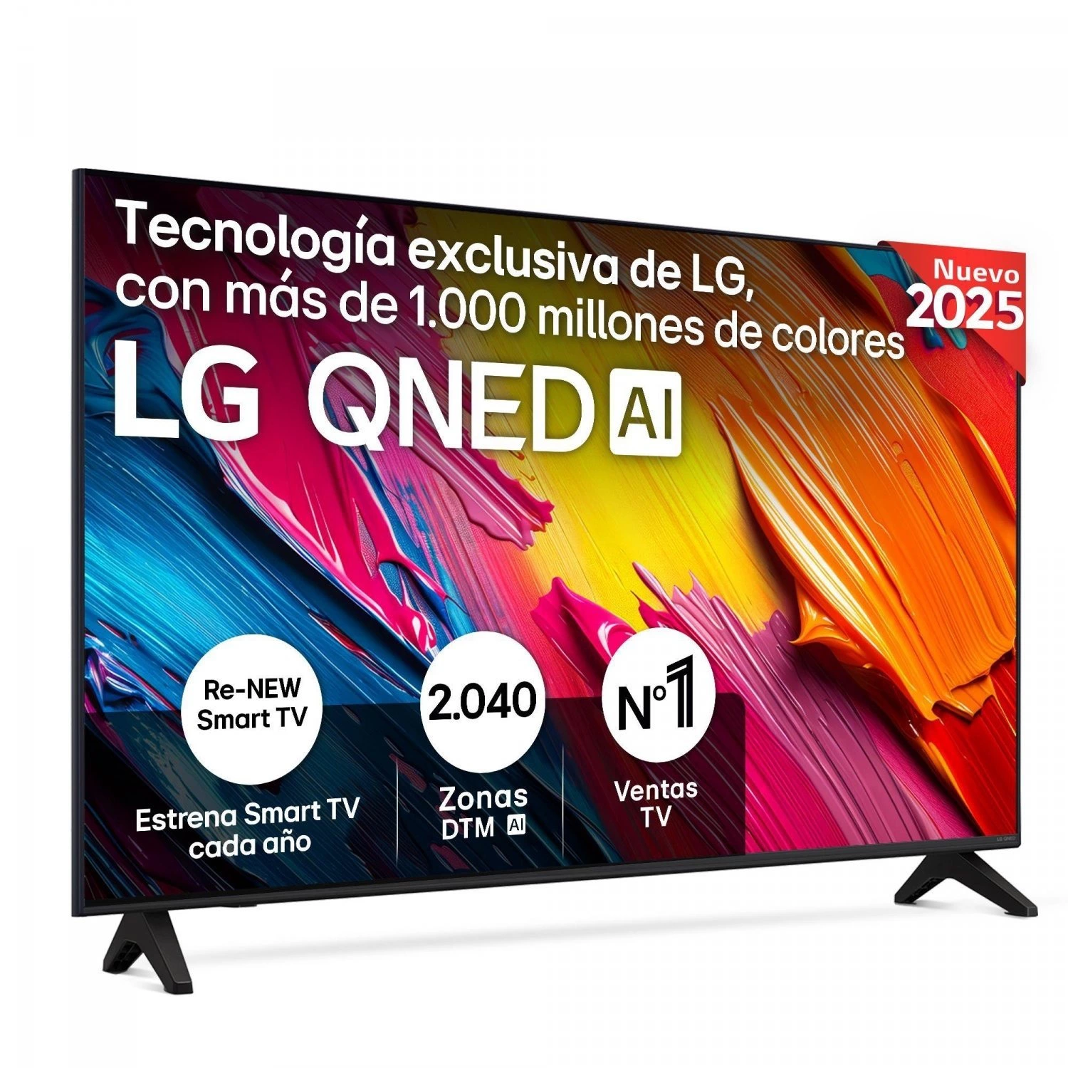 TV LG 55QNED70A6A 55" (139,7 cm), QNED, 4K UHD, 60 Hz, Smart TV, Procesador Inteligente a7 AI Processor 4K Gen8, Dolby Digital Plus