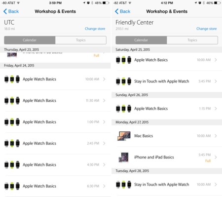 Apple ofrecerá talleres del Apple Watch en sus tiendas