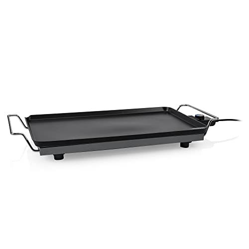 Princess 102325 Table Chef XXL Classic, revestimiento antiadherente de doble capa, 2500 W, superficie de 60 x 36 cm, asas frías al tacto, temperatura regulable, para entre 4 y 6 personas, Color Negro