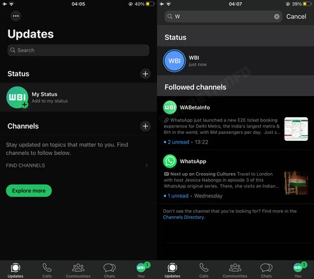 WhatsApp iPhone ニュース検索エンジン