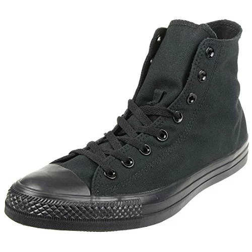 Converse All Star Hi Canvas Zapatillas Negras Monocromas-UK 4.5