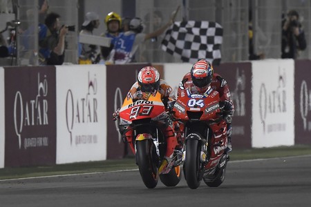 La victoria de Ducati en Catar sigue generando polémica: Dovizioso adelantó a Márquez con bandera amarilla