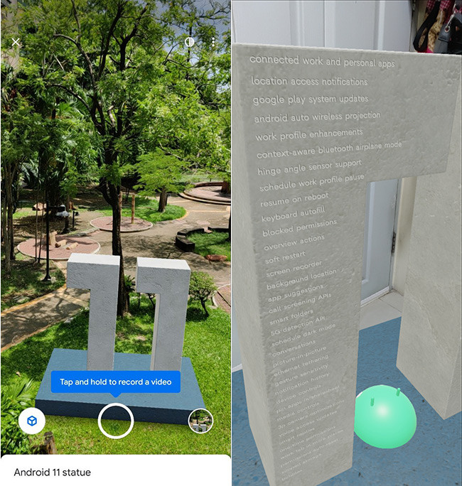 Este año la estatua de Android 11 es virtual y con receta de tarta ...