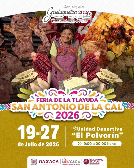 Con Tasajo, cecina o costilla la Feria de la Tlayuda llega al pueblo de Oaxaca conocido como "Cuna de la Tlayuda" y que es famoso por sus artesanías en carrizo