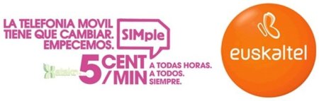 Nueva tarifa SIMple de Euskaltel: 5 céntimos/minuto a todos para siempre