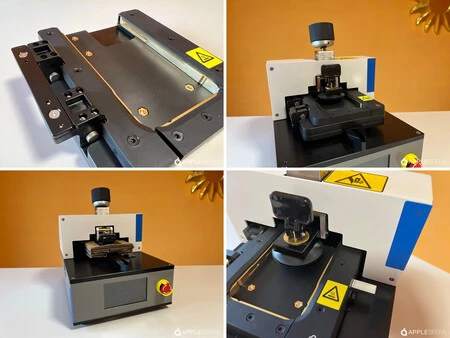 押すと画面が加熱され、iPhone本体が分離します。