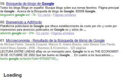 Scroll Infinito en Google