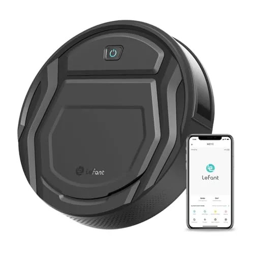 LEFANT Robot Aspirador 2200Pa, Aspirador Robot Autonomía de 120Mins, WiFi/App/Alexa, Sensor Mejorado de Anticolisión/Caída Navegación Inteligente, Delgado y Silencioso, 6 Modos de Limpieza M210 Pro