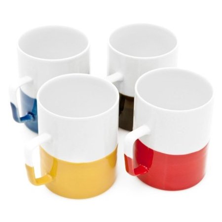 Tazas bicolores para el cafetero minimalista