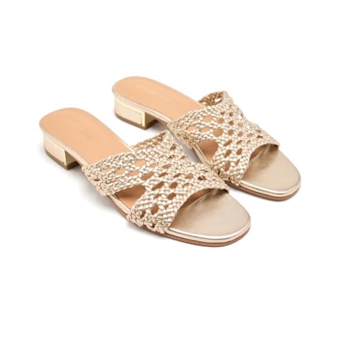 GIOSEPPO Sandalias Mules Piel Trenzada Linn