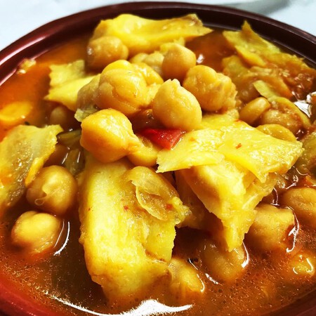 garbanzos con bacalao