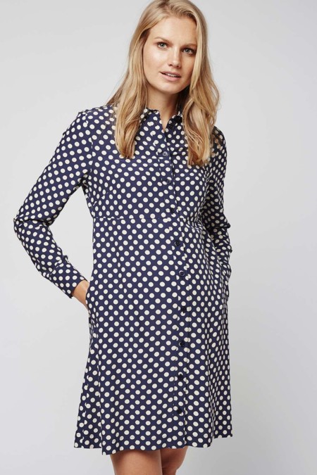 Vestido Camisero Topos Premama