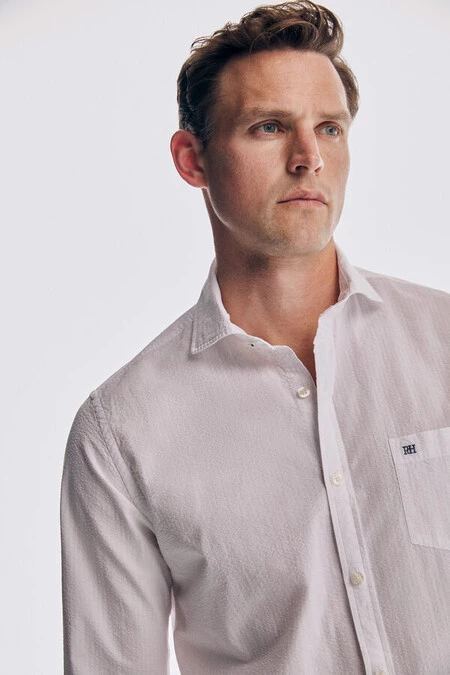 Camisa Lisa Seersucker Pdh