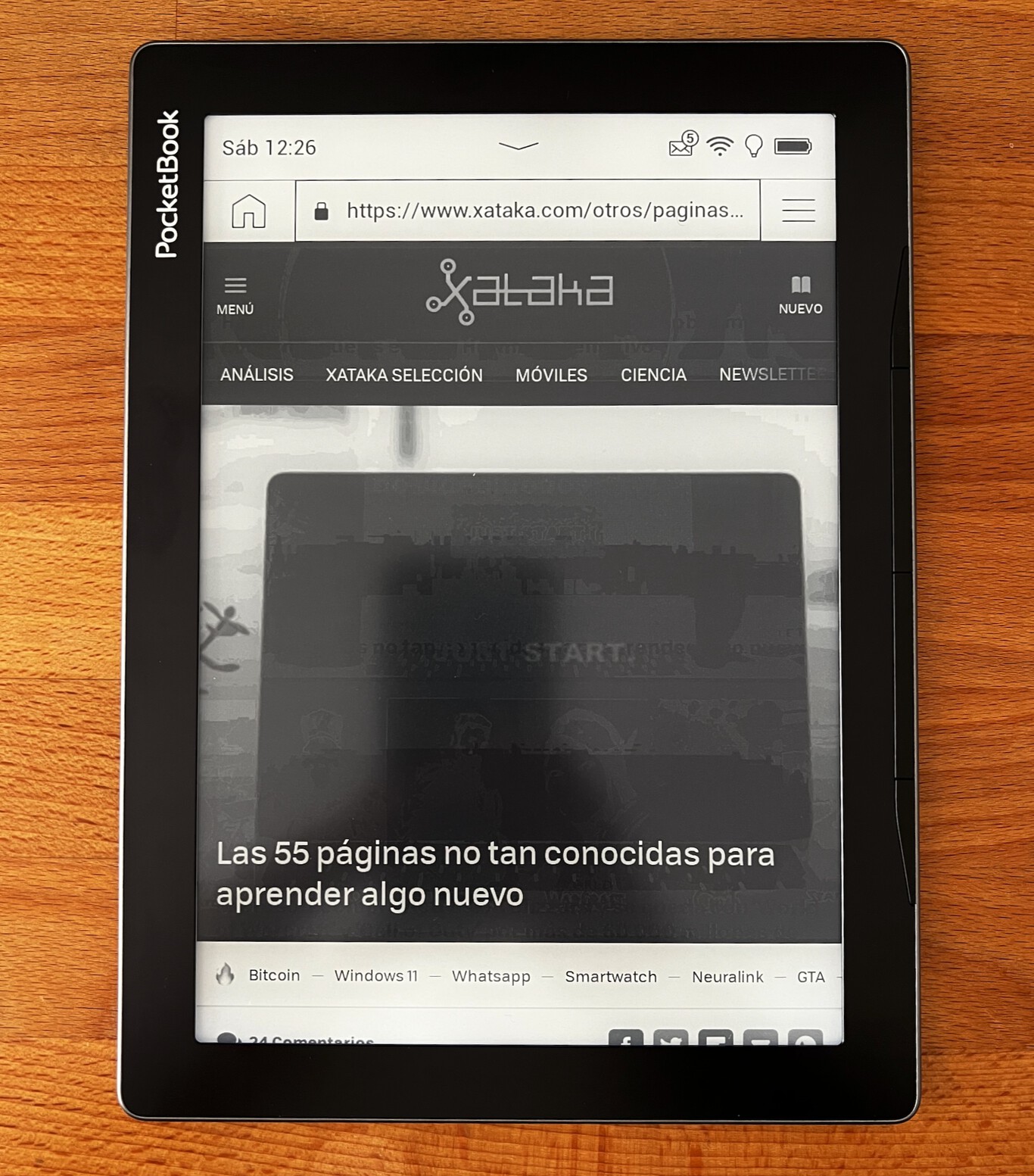 PocketBook InkPad Lite análisis, características, precios y especificaciones