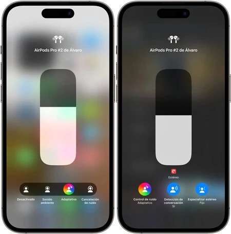 iPhone では AirPods アダプティブ オーディオ インターフェイスが利用可能ですが、Android では利用できません