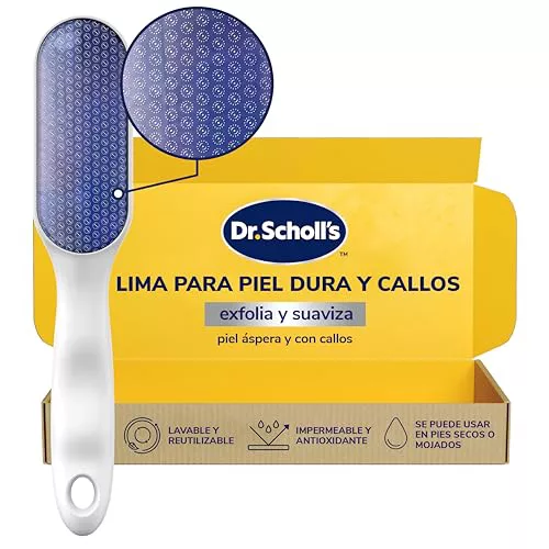 Scholl Lima Manual Nano Cristal Para Pies - Exclusivo Amazon - Elimina durezas y callosidades - Lavable y reutilizable - 1 unidad
