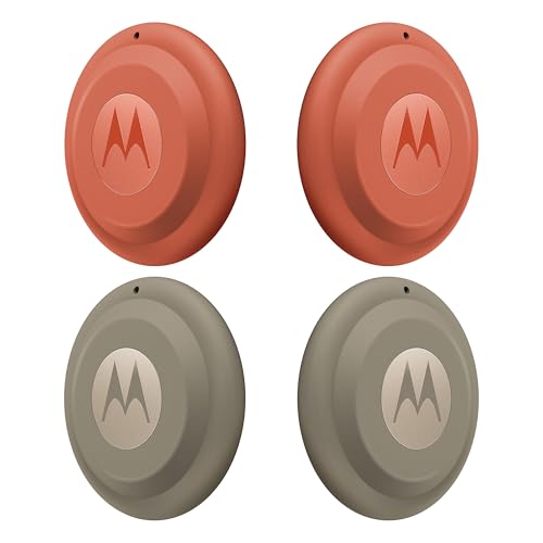 Motorola Moto Tag 2 (4-Pack), Tracker Android, Bluetooth Channel Sounding + UWB, protección IP68, batería de Larga duración, Pantone Arabesque & Laurel Oak