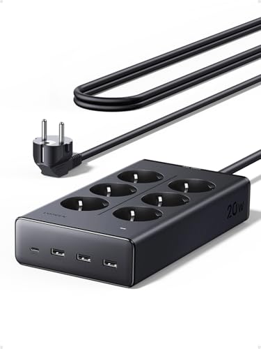 UGREEN 10 EN 1 Regleta Enchufe Multiple 3680W 6 Tomas AC 4 USB (USB-C 20W)