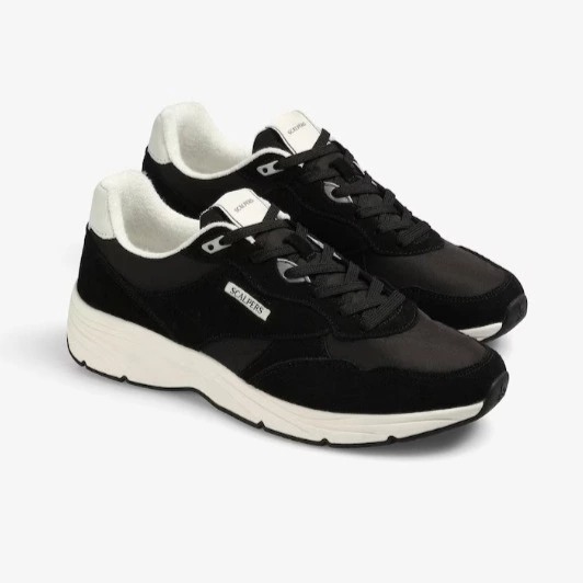 Scalpers Zapatillas deportivas de hombre con cordones y talón a contraste