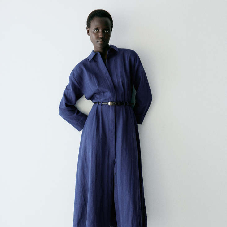 Vestido camisero lyocell