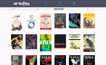 Nimbooks te permite organizar todos tus eBooks, cómics y revistas en la nube