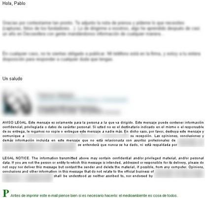Algunas reflexiones sobre las firmas de correo electrónico (II)