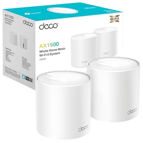 [Nuevo] TP-Link Deco X1500 (2-Pack) - Sistema WiFi 6 Mesh IA, AX1500 
