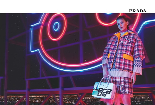 prada neon lights 2018