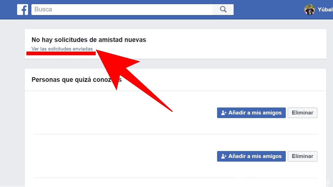 Cómo ver las solicitudes de amistad que has enviado en Facebook