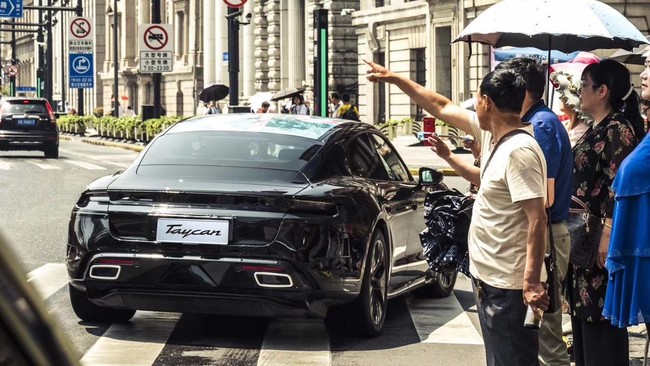 Low Taycan Prototype Shanghai 2019 Porsche Ag