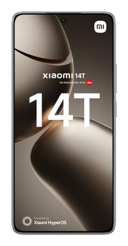 Xiaomi 14T – Smartphone de 12+256GB, Lentes Leica Summilux, MediaTek Dimensity 8300 Ultra, Pantalla AMOLED de 6,67'' 144Hz, HyperCharge 67W, Gris Titanio (Versión ES)