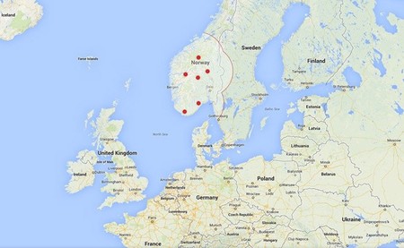 Mapa de supercargadores Tesla en Europa Septiembre de 2013