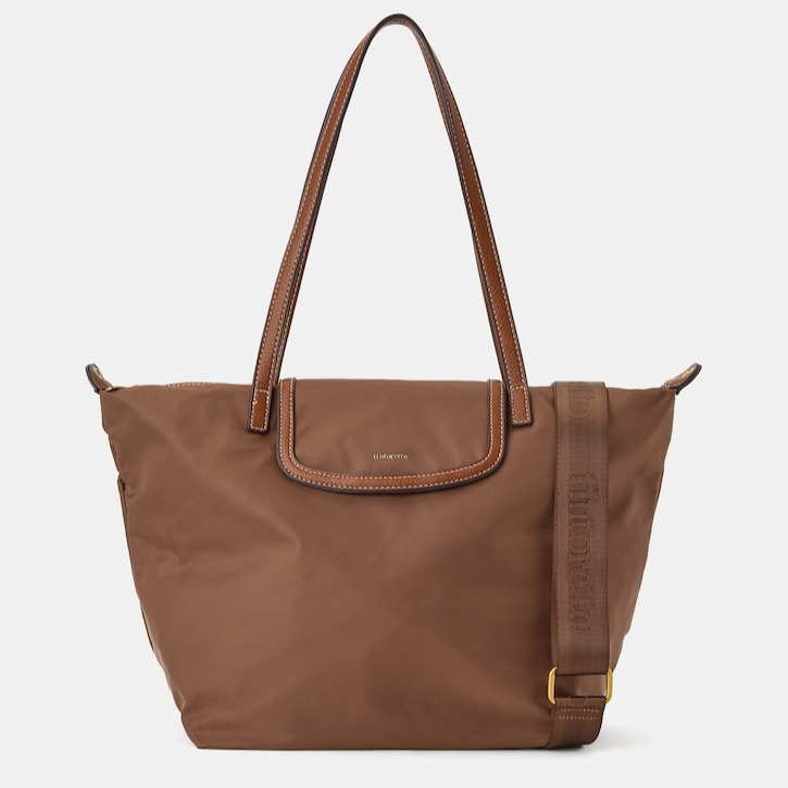 Tintoretto - Bolso shopper de nylon con asa extraible.