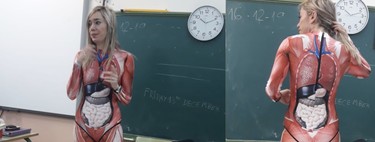 Un profesora de Primaria "se deja la piel" para enseñar a sus alumnos el interior del cuerpo humano de manera muy explícita