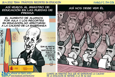 El Ministro de Educación asevera que la calidad de la educación no se verá afectada por los recortes