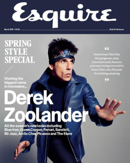 ¡Otra portada acero azul para Ben Stiller, esta vez en Esquire!