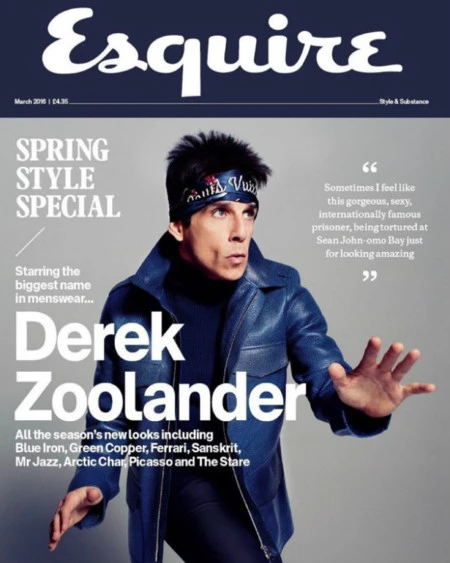 ¡Otra portada acero azul para Ben Stiller, esta vez en Esquire!