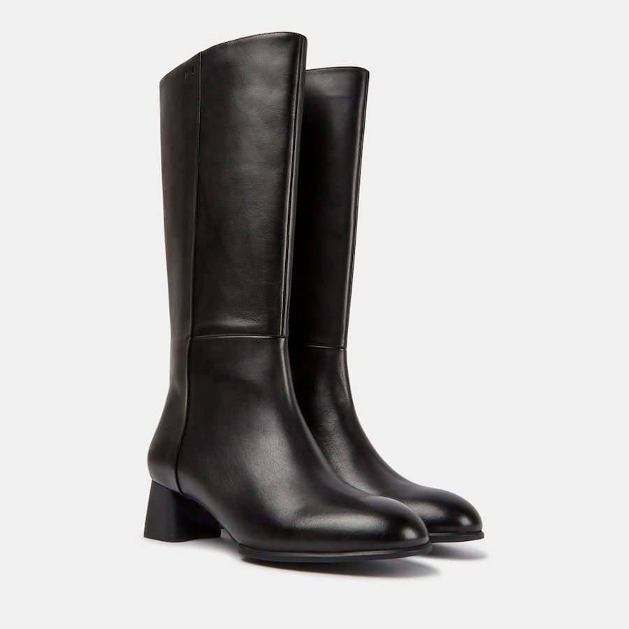 Botas de mujer de piel con tacón en - Camper - Negro

