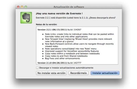 Evernote, actualización con nueva funcionalidad: enlace a notas