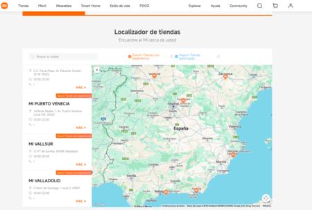 Xiaomi tiendas buscador web España