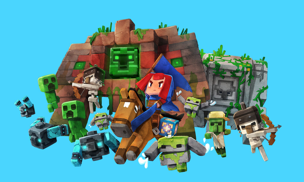 Jugamos \'Minecraft Legends\': la aventura de exploración con estrategia, construcción, batallas y todo el carisma de los juegos de Mojang . Noticias en tiempo real