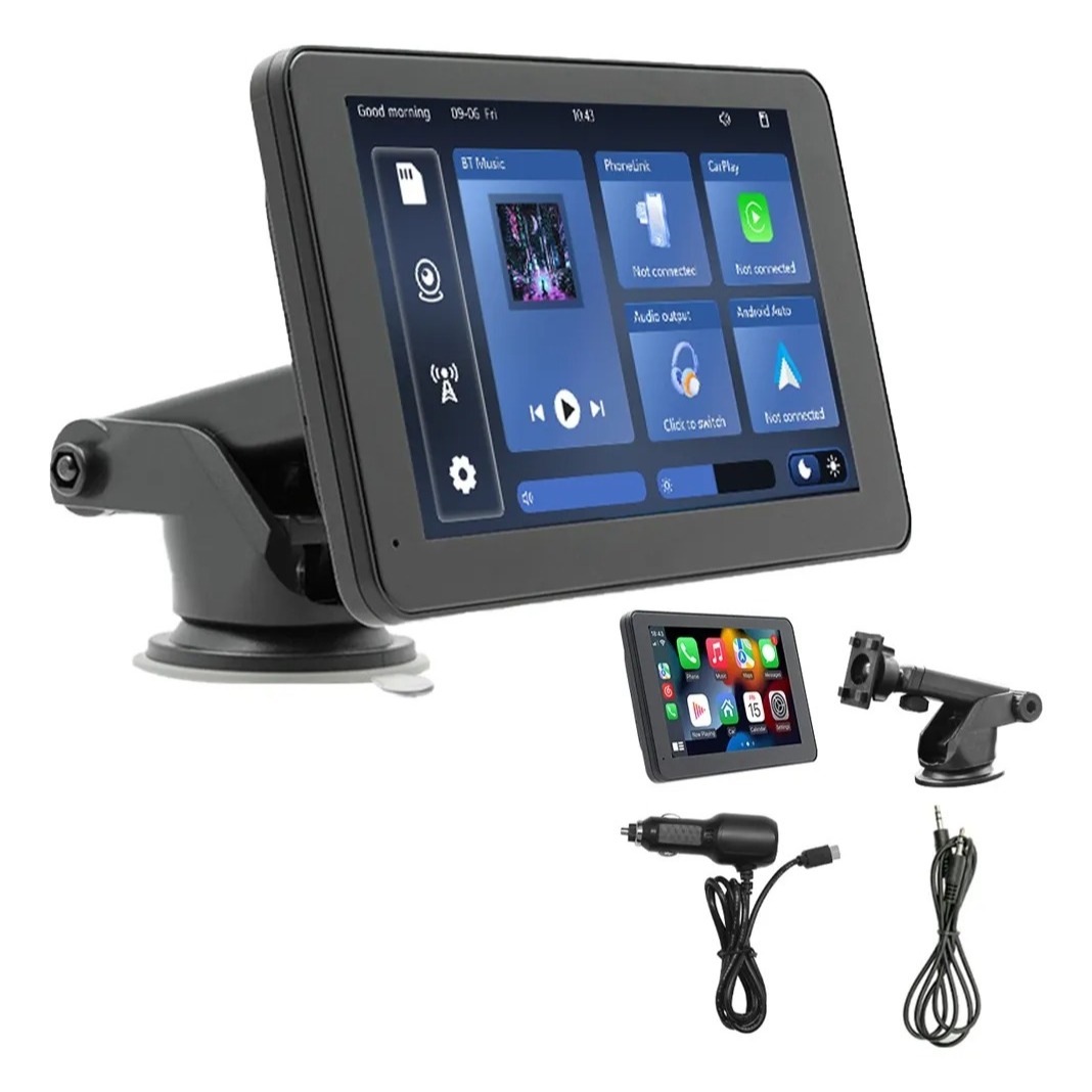 Autoestéreo de siete pulgadas con Apple CarPlay y Android Auto