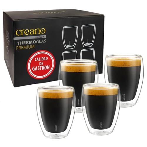 Creano Vasos de doble pared de 250 ml