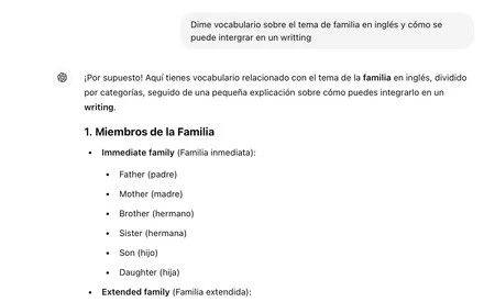 ChatGPTで生成された語彙リスト