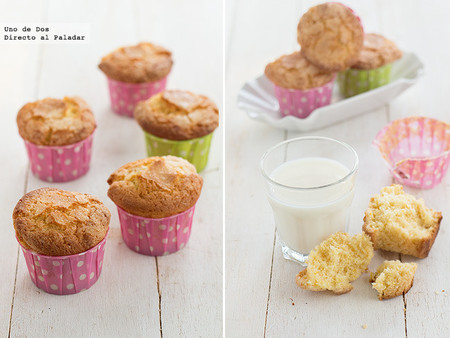 Magdalenas de nata. Receta