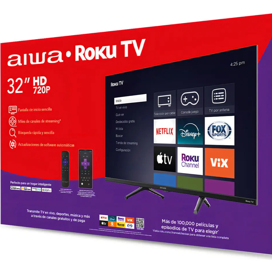 Pantalla Smart Tv 32 Roku Aiwa Dled Hd